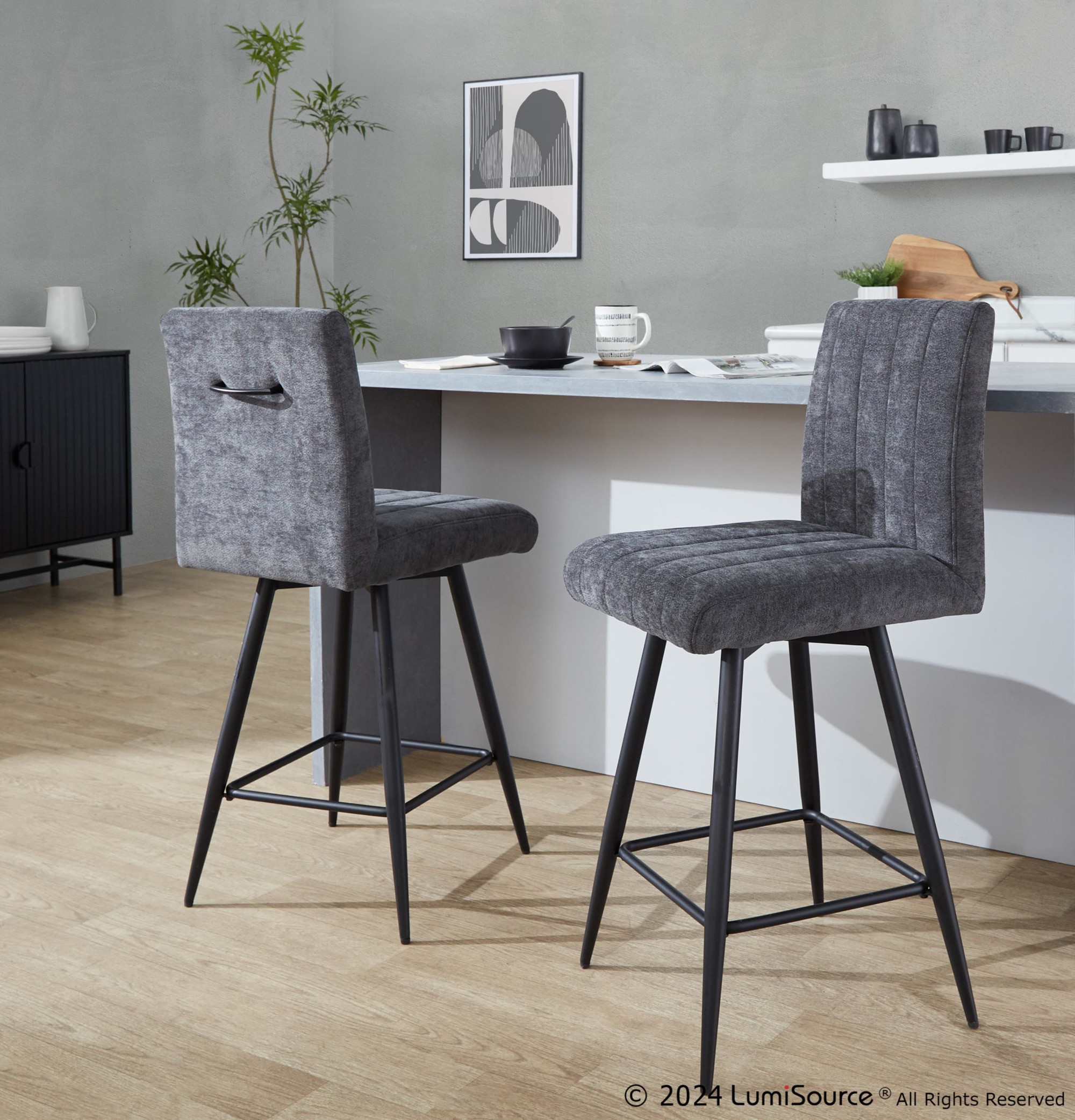 Hank 26" Fixed-height Counter Stool - Set Of 2